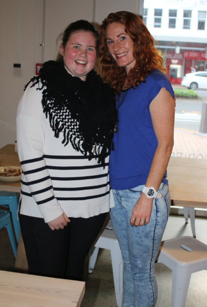 Yogini Jess + Yoga teacher Lizzie - gorgeous gals!